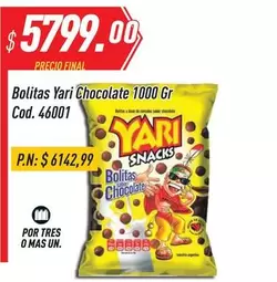 Mas - Bolitas Yari Chocolate 1000 Gr Cod. 46001