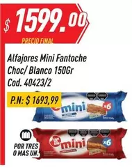 Fantoche - Alfajores Mini  Choc/ Blanco 150Gr Cod. 40423/2