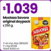 Savora - Mostaza original doypack
