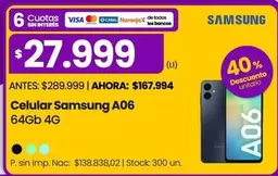 Samsung - Celular A06 64GB 4G