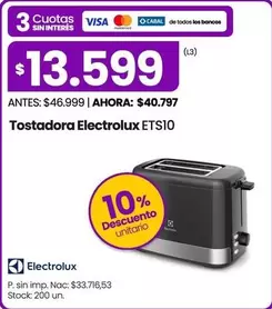 Electrolux - Tostadora  ETS10