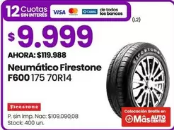 Firestone - Neumático F600 175 70R14