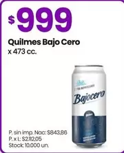 Quilmes -  Bajo Cero