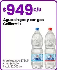 Cellier - Agua sin gas y con gas