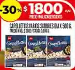 Dia - CAPELLETTIS VARIOS SABORES