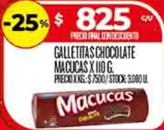 Macucas - GALLETITAS CHOCOLATE MACUCAS