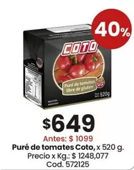 Coto - Puré de tomates