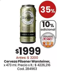 Warsteiner - Cerveza Pilsener
