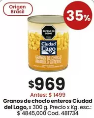 Ciudad del Lago - Granos de choclo amarillo enteros