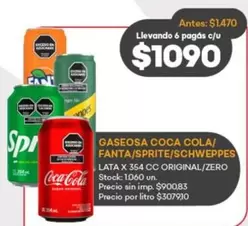 Coca cola - Gaseosa Original/Zero