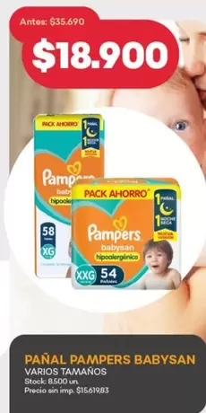 Pampers - Pañal  Babysan