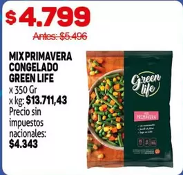 Green Life - MIX PRIMAVERA CONGELADO
