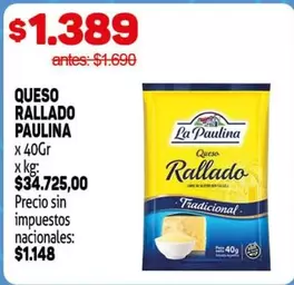 La paulina - QUESO RALLADO