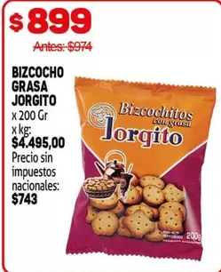 Jorgito - BIZCOCHO GRASA JORGITO