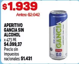 Gancia - APERITIVO GANCIA SIN ALCOHOL