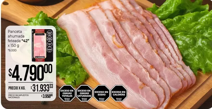 42 - Panceta ahumada
feteada ""