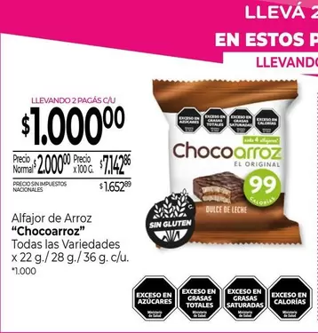 Chocoarroz - Alfajor de Arroz