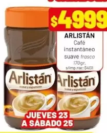 Arlistán - Café instantáneo suave fresco