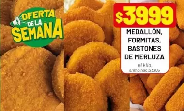 Formitas - MEDALLÓN, FORMITAS, BASTONES DE MERLUZA