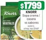 Knorr - Sopa crema / casera vs sabores