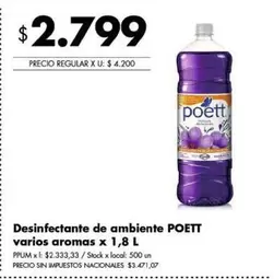 Poett - Desinfectante de ambiente