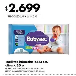 Babysec - Toallitas húmedas ultra