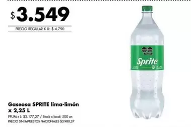 Sprite - Gaseosa lima-limón