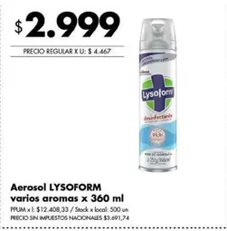 Lysoform - Aerosol desinfectante