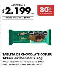 X$ - TABLETA DE CHOCOLATE