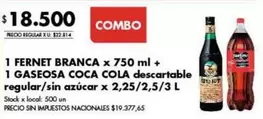 Coca cola - FERNET BRANCA + GASEOSA COCA COLA