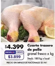 X$ - Cuarto trasero de pollo