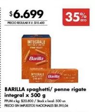 Barilla - spaghetti/ penne rigate integral