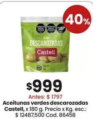 Castell - Aceitunas verdes descarozadas