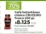 X$ - Café instantáneo clásico frasco