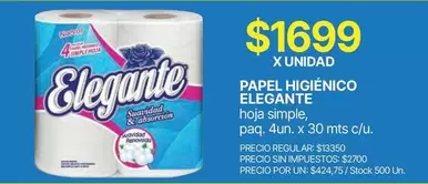 Elegante - PAPEL HIGIÉNICO