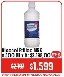M&K - Alcohol Etílico