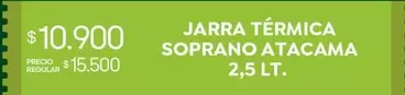 JARRA TÉRMICA SOPRANO ATACAMA 2,5 LT.