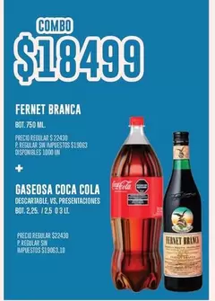 Coca cola - Fernet Branca y Gaseosa Coca Cola