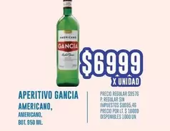 Gancia - APERITIVO AMERICANO