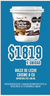 X$ - Dulce de Leche Repostero