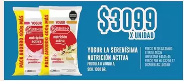 La Serenísima - YOGUR NUTRUCION ACTIVA