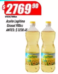 Legítimo - Aceite  Girasol 900cc