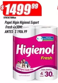 Higienol - Papel Higie  Export Fresh 4x30Mt