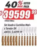 Set Asado 6 Cuchillos Med+ 6 Tenedor DH