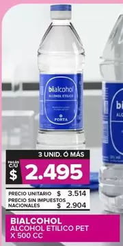 Bialcohol - ALCOHOL ETILICO PET