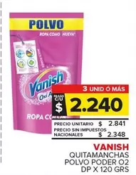 Vanish - QUITAMANCHAS POLVO PODER O2