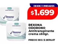 Rexona - Antitranspirante crema