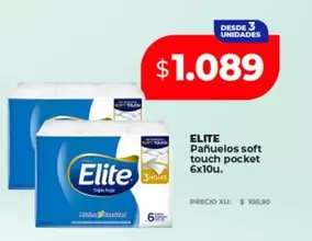 Elite - Pañuelos soft touch pocket
