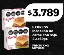Express - Medallón de carne con soja 4u.x69gr.
