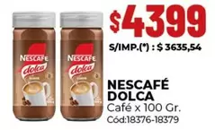 Nescafé - NESCAFÉ DOLCA Café x 100 Gr. Cód:18376-18379